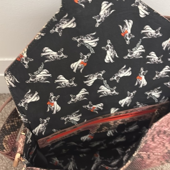 Ted Baker London Brown pink Leather Shoulder Bag with Classic Snakeskin design - Picture 11 of 17